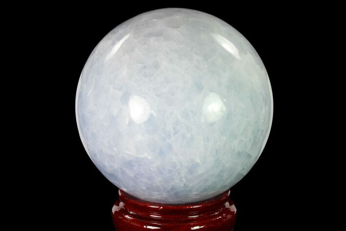 Polished Blue Calcite Sphere - Madagascar #149348